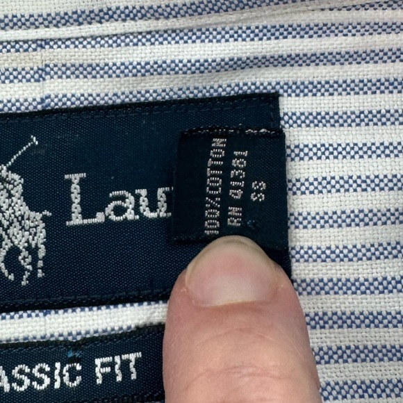 Ralph Lauren Men’s Striped Button Down Classic Fit Size 16-34/35 - Picture 8 of 8